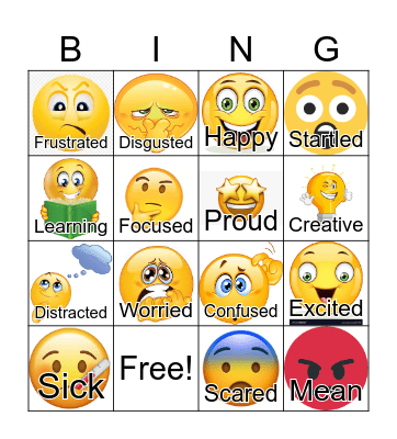 Zones of Regulation BINGO Card