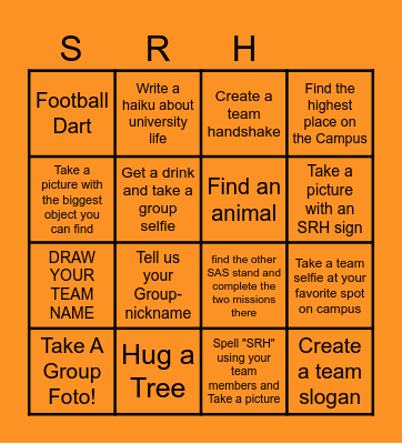 Campus Challenge FUFILL ALL TO WIN Bingo Card