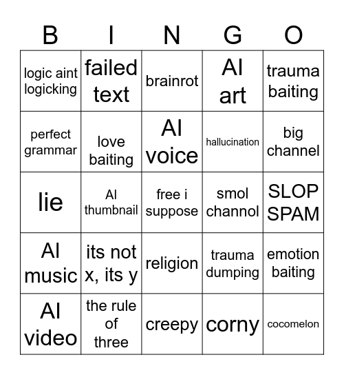 AI BINGOOOOOO Bingo Card