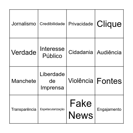 BINGO! Bingo Card