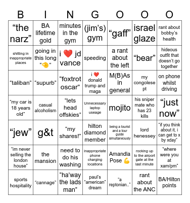 Paul Bingo Card