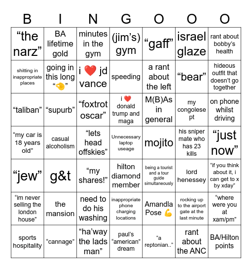 Paul Bingo Card