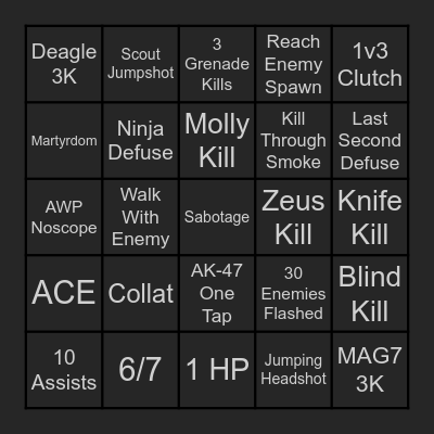 CS Bingo Card