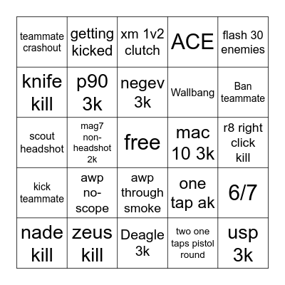 cs2 bingo Card