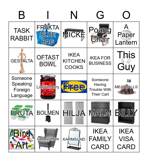 IKEA Bingo Card