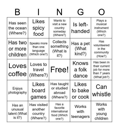 Hungary Teacher Appreciation Bingo Card