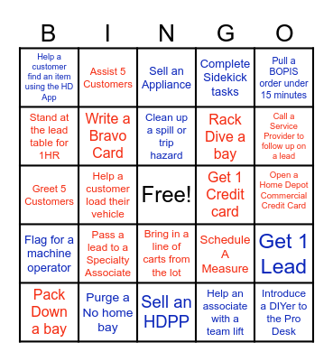 Red, White, & BINGO Card
