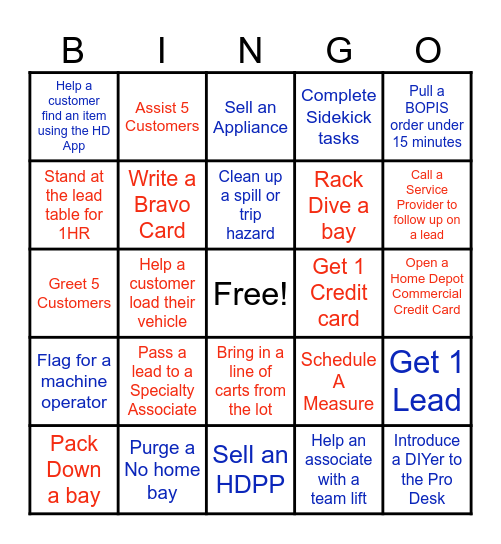 Red, White, & BINGO Card