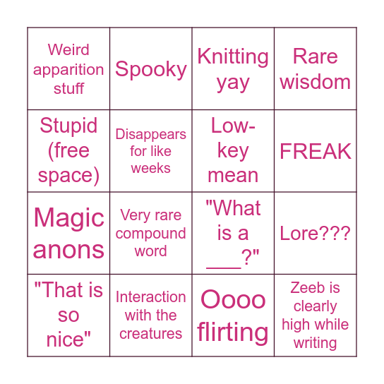 Approx Bingo Card
