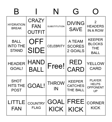 WORLD CUP BINGO Card