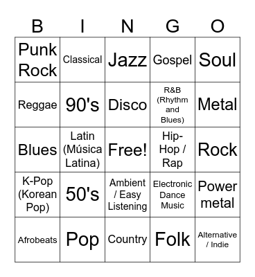 Feel the sound in your soul!! Bingo Card