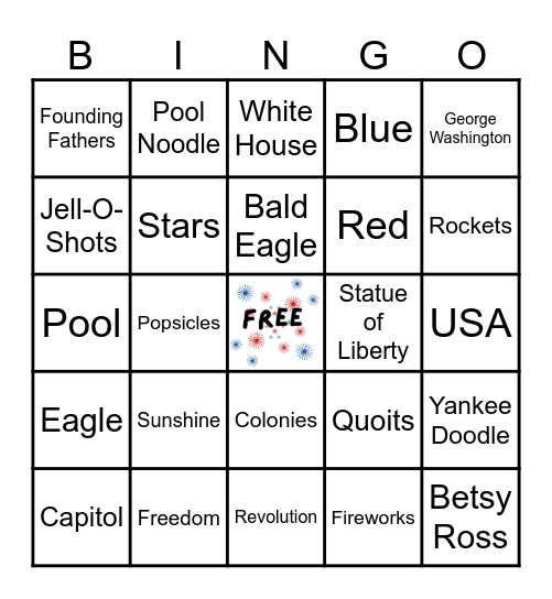 4th of July Bingo! Bingo Card
