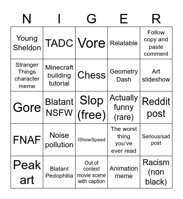 Instagram Reel Bingo Card