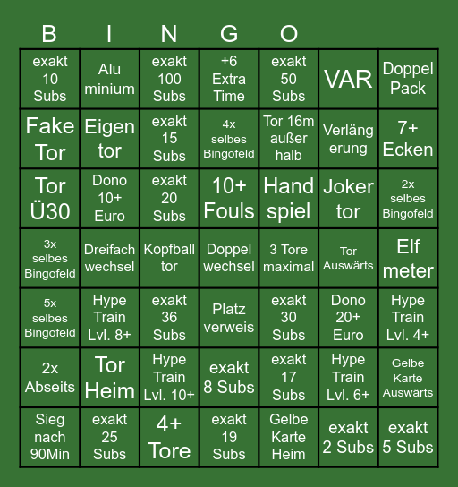 Spanien - Österreich Bingo Card