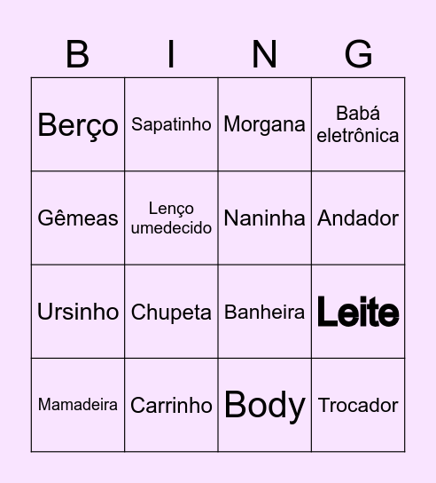 Bingo da Morgana e Maeve Bingo Card