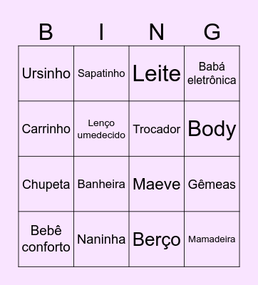 Bingo da Morgana e Maeve Bingo Card