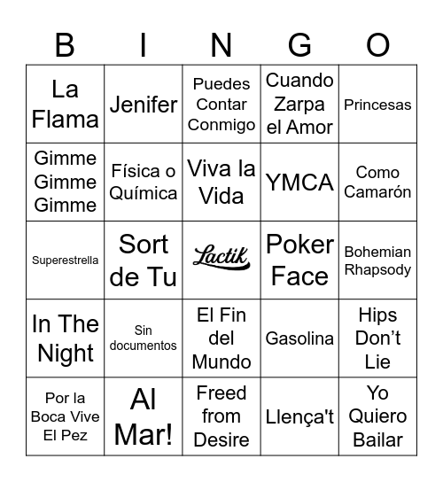 RONDA 1 Bingo Card