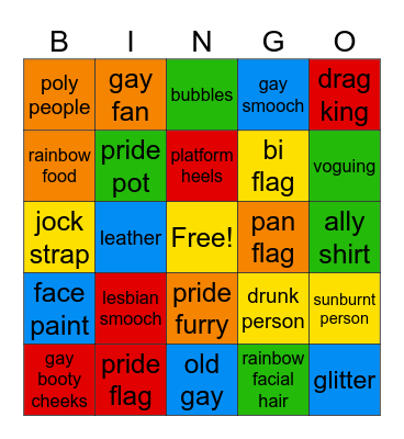 SF PRIDE BINGO Card