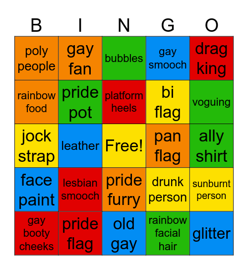 SF PRIDE BINGO Card