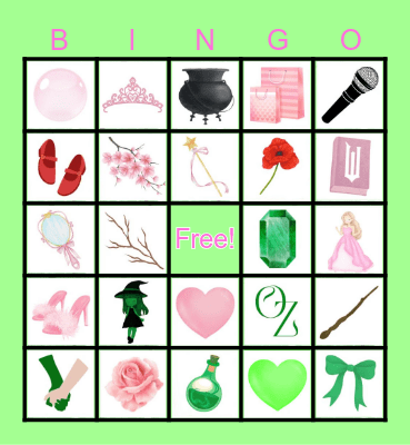 Wicked For Good Bingo Card