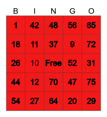 VYBZ SUNDAYS BINGO Card