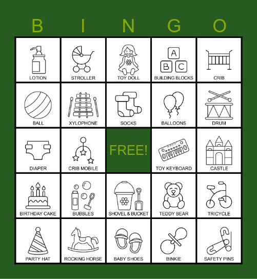 Baby K's Bingo Card