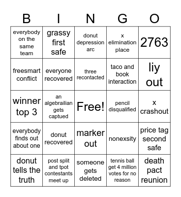 tpot 23 Bingo Card