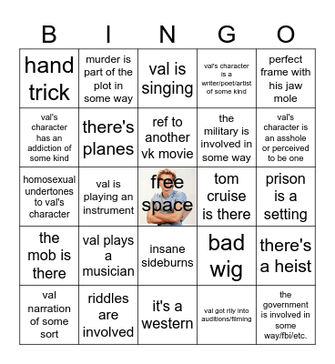 val kilmer bingo Card