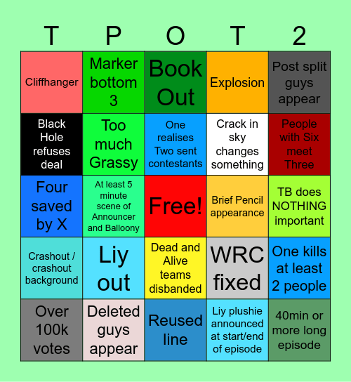TPOT 23 BINGO Card