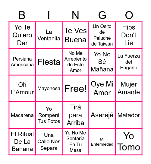 Cumple Marian! Bingo Card