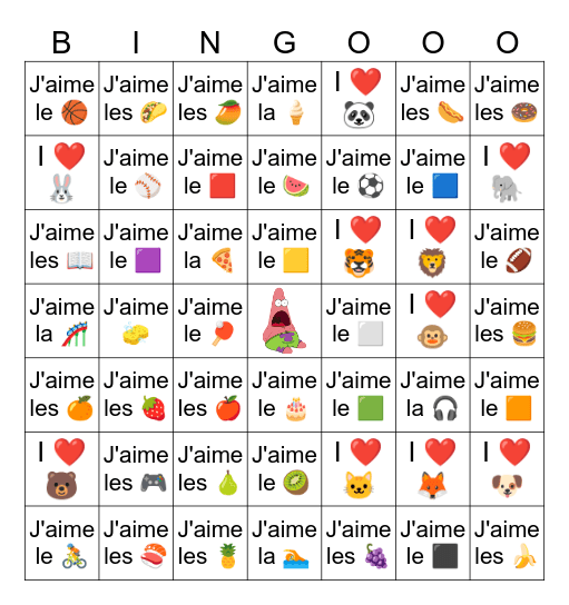🧽 Bingo Super Cool de Bob l'éponge 🧽 Bingo Card