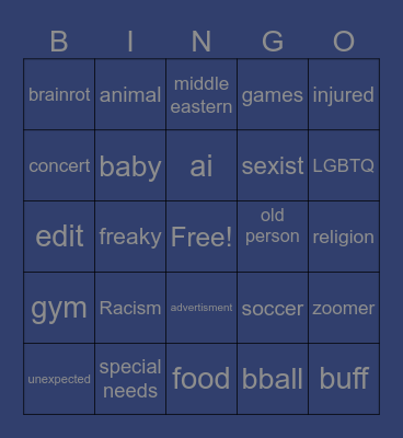 insta bingo Card
