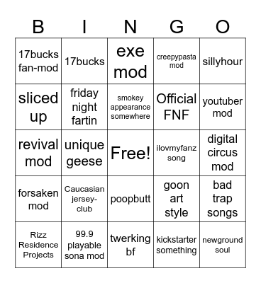 Funkcon2 Bingo Card