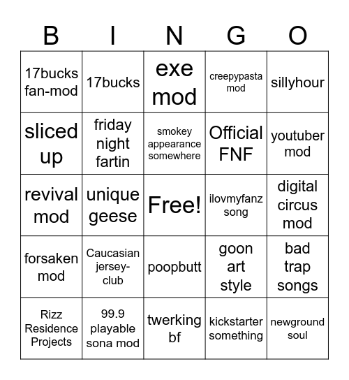 Funkcon2 Bingo Card