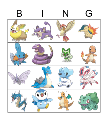 Pokemon 2 Bingo Card