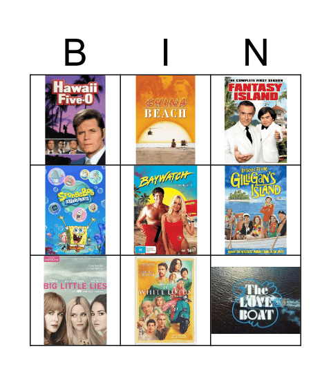 Ocean TV Shows Bingo Card