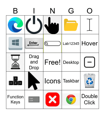 IConnect Computer Class - Modules 1-3 Bingo Card