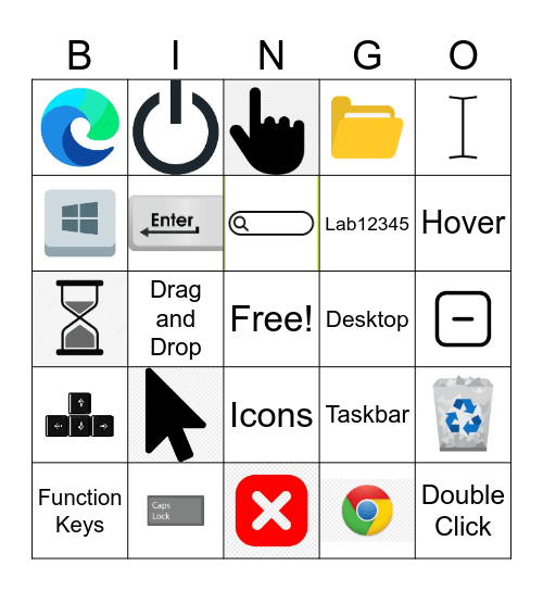 IConnect Computer Class - Modules 1-3 Bingo Card