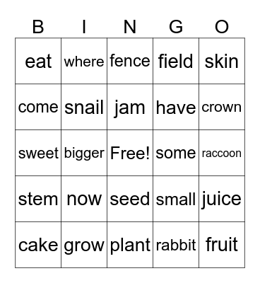 Easy Link Starter 2 L 1-3 Bingo Card