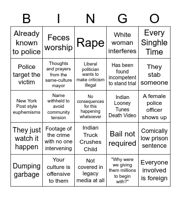 Diversity Bingo Card
