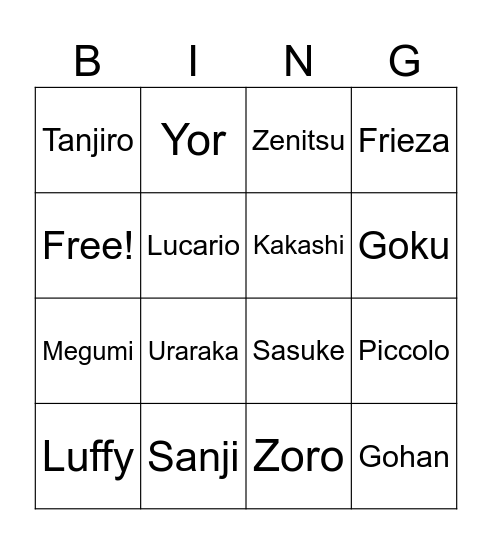 Bingo Card