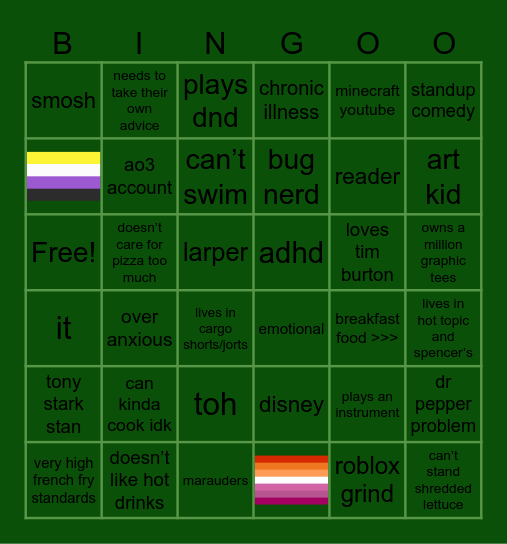 madi bingo Card