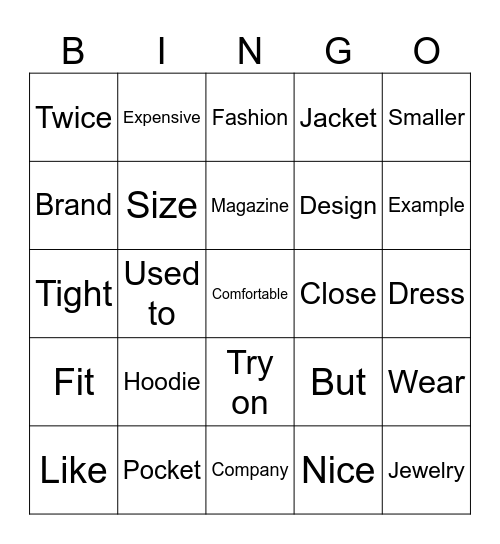 Unit 2 M3 Bingo Card