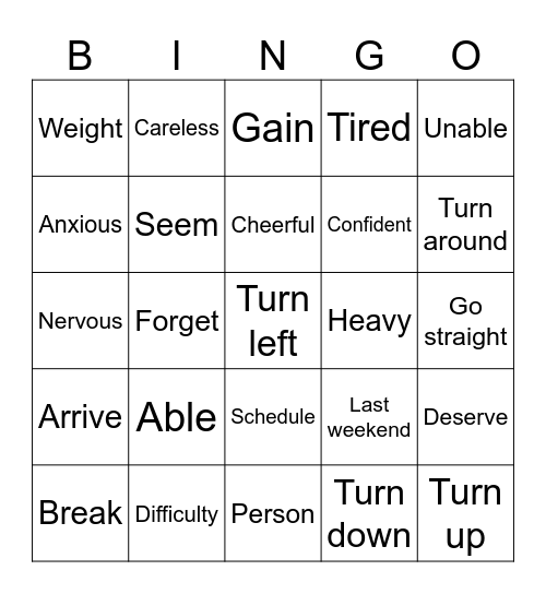 Unit 2 M4 Bingo Card
