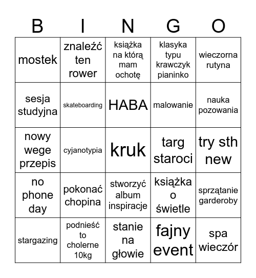 Summer bingo 2026 Bingo Card