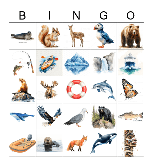 Alaska BI Bingo Card