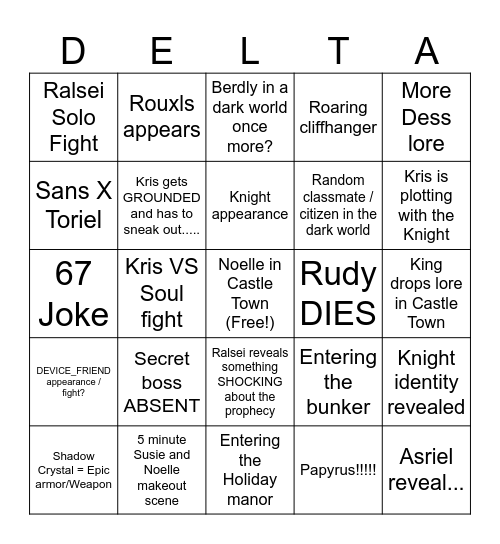 Chapter 6 Bingo Card