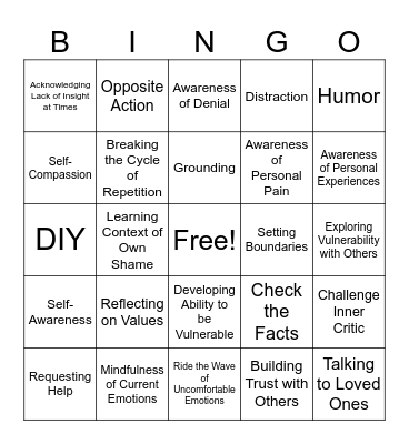 Ways to Convert Shame Bingo Card
