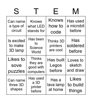 GET TO KNOW EACH OTHER Bingo Card