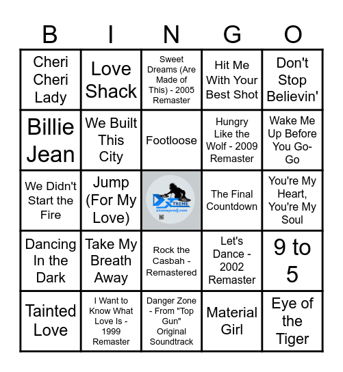 80'S MUSIC BINGO Card